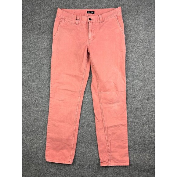 Neuw Pants Men's W32 x L28 Pink Denim Straight Leg Chino Australia - Picture 1 of 9
